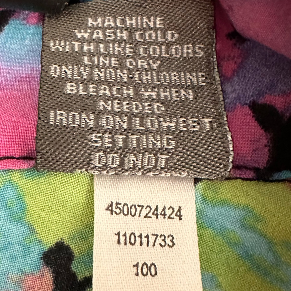ADDITIONS BY CHICO'S Size 3 Vibrant Floral Full Zip Lightweight Pockets Jacket - Picture 9 of 9